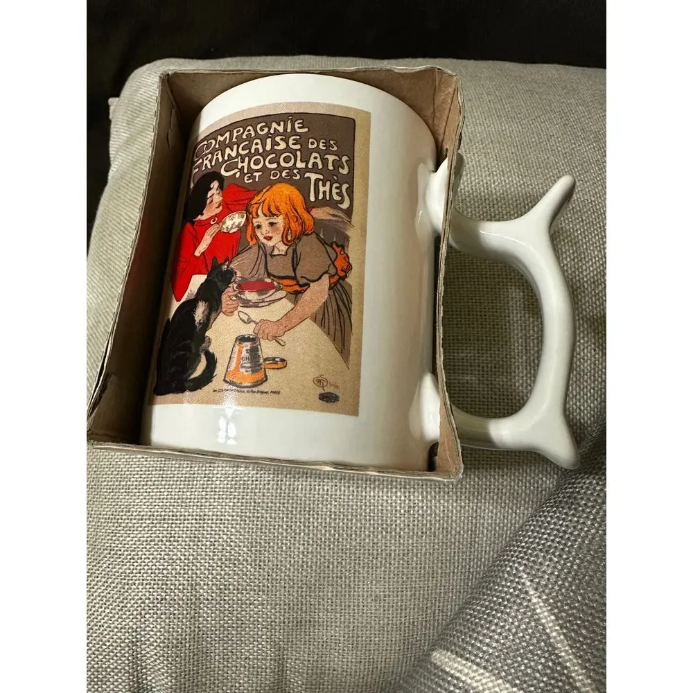 Compagnie Francaise‎ des Chocolats Mug Vintage French Design Ceramic 1998 Coffee